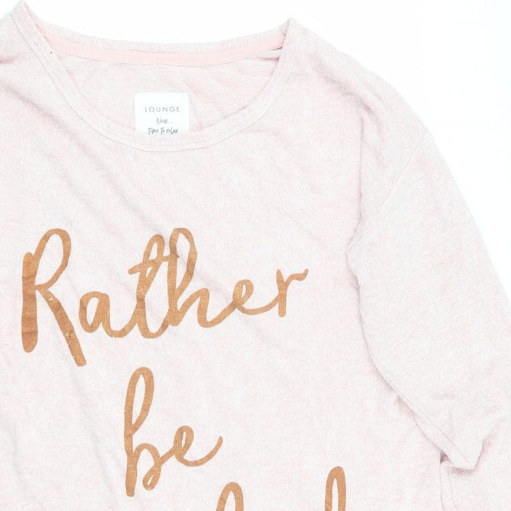 Lounge Womens Pink Solid   Pyjama Top Size XS  - Rather be in bed