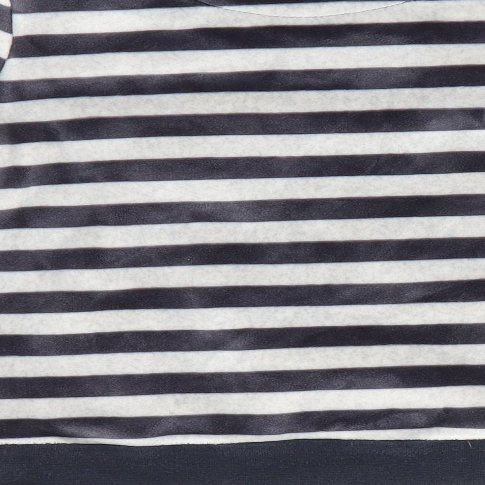 Marks and Spencer Girls Black Striped  Pullover Jumper   - Polar Bear