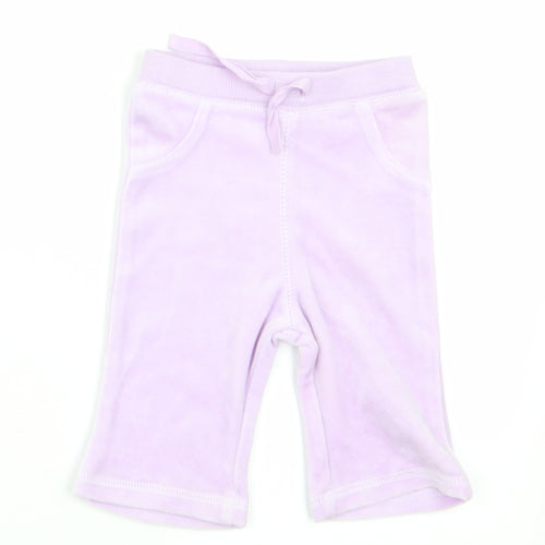 George Girls Purple   Jogger Trousers Size 0-3 Months  - Velvet feel