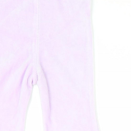 George Girls Purple   Jogger Trousers Size 0-3 Months  - Velvet feel