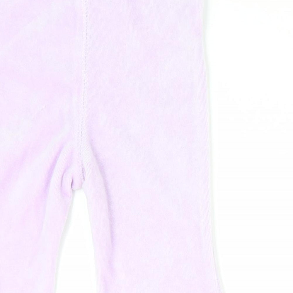 George Girls Purple   Jogger Trousers Size 0-3 Months  - Velvet feel
