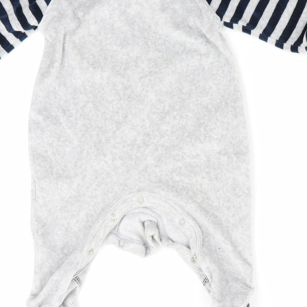 Disney by Mothercare Boys Grey Animal Print  Babygrow One-Piece Size 0-3 Months  - Tigger