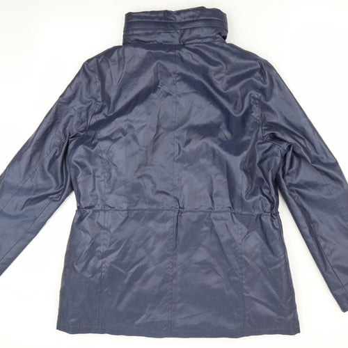 Marks and Spencer Womens Blue   Anorak Coat Size 14  - Subtle Shiny Fabric