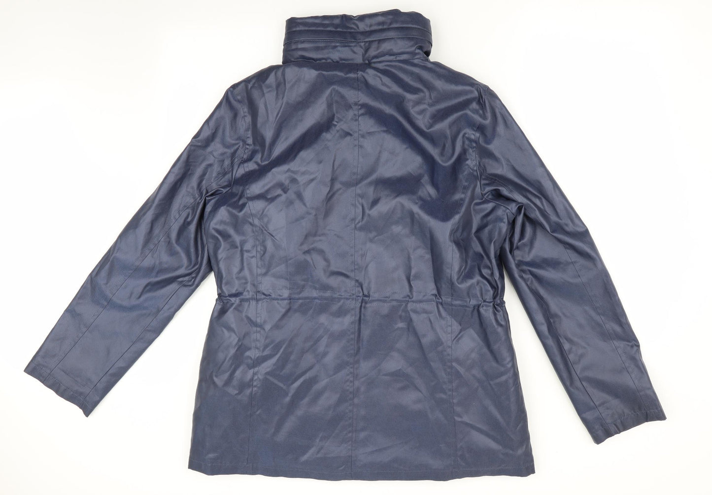 Marks and Spencer Womens Blue   Anorak Coat Size 14  - Subtle Shiny Fabric