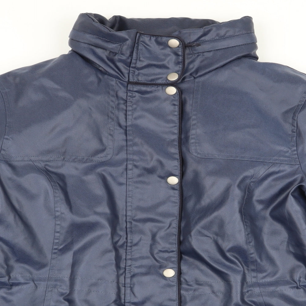 Marks and Spencer Womens Blue   Anorak Coat Size 14  - Subtle Shiny Fabric