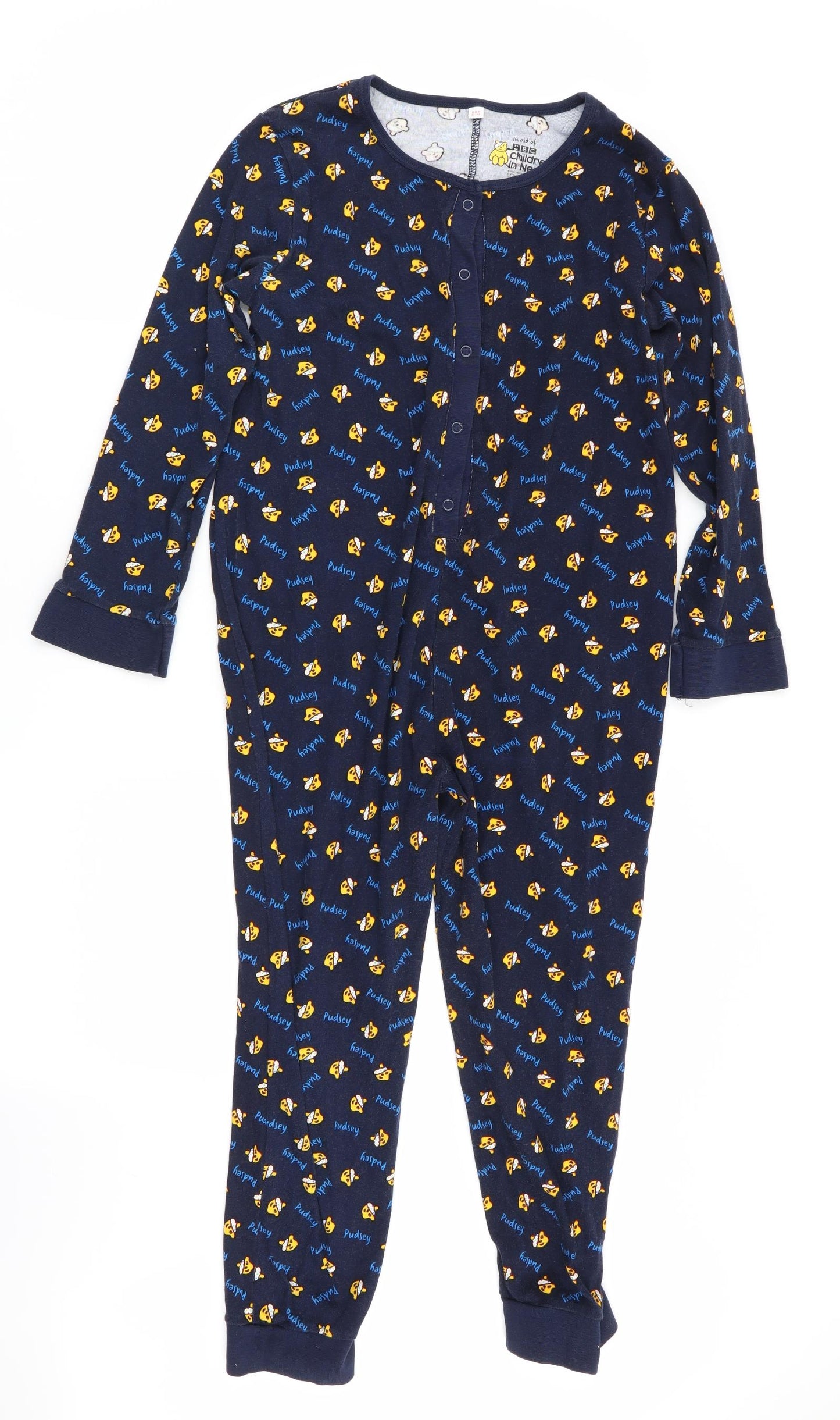 Blue Zoo Girls Blue Animal Print   One Piece Size 11-12 Years  - Pudsey Bear Print
