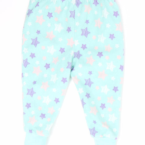 PEP & CO Girls Green Geometric   Pyjama Pants Size 9-12 Months  - Star Print