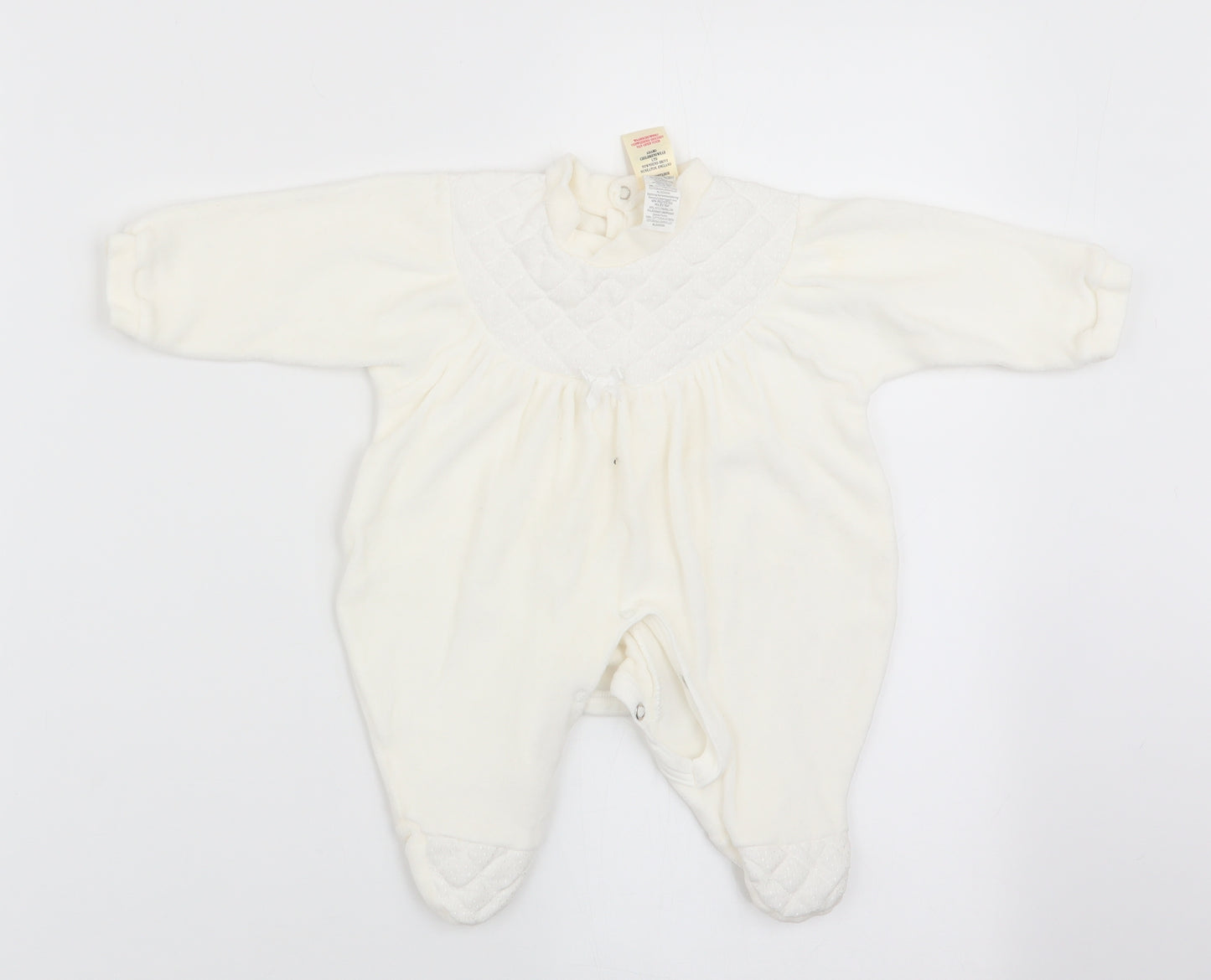 Adams Girls Ivory   Babygrow One-Piece Size 3-6 Months