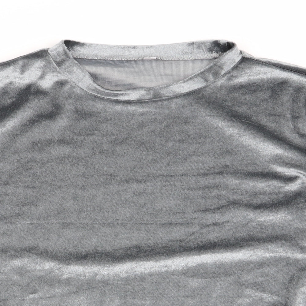 Preworn Womens Silver Solid   Pyjama Top Size S