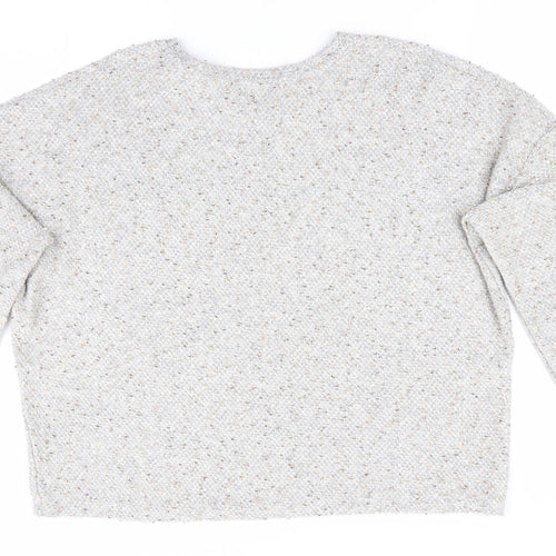 New Look Womens Grey   Pullover Jumper Size L  - Sequins all over
