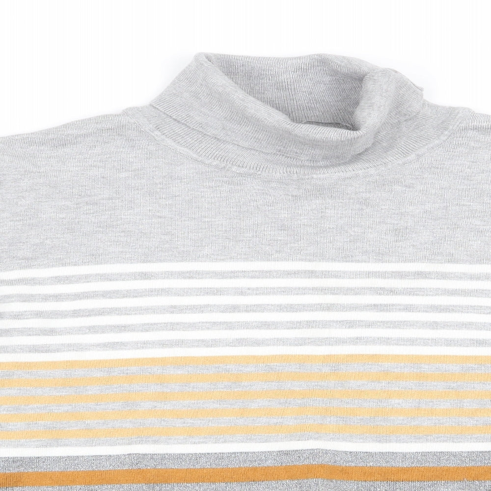 Love Knitwear Womens Grey Striped  Pullover Jumper Size 16  - Glitter Stripe