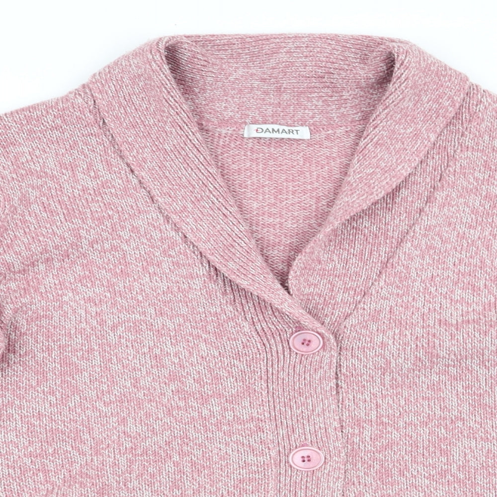 Damart Womens Pink   Cardigan Jumper Size 10