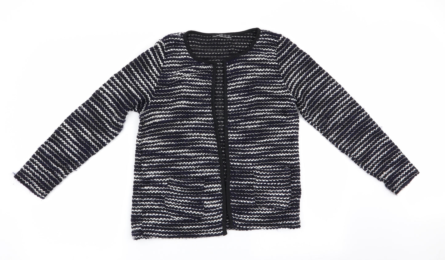 Atmosphere Womens Blue Striped  Cardigan Jumper Size S