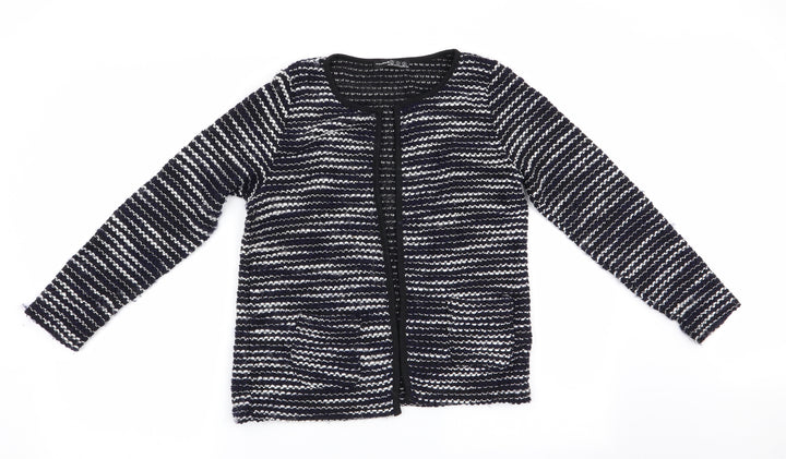 Atmosphere Womens Blue Striped  Cardigan Jumper Size S