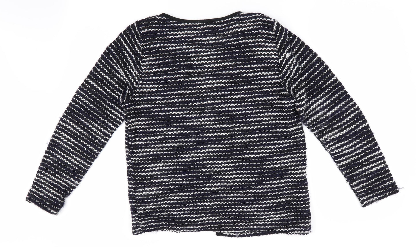 Atmosphere Womens Blue Striped  Cardigan Jumper Size S
