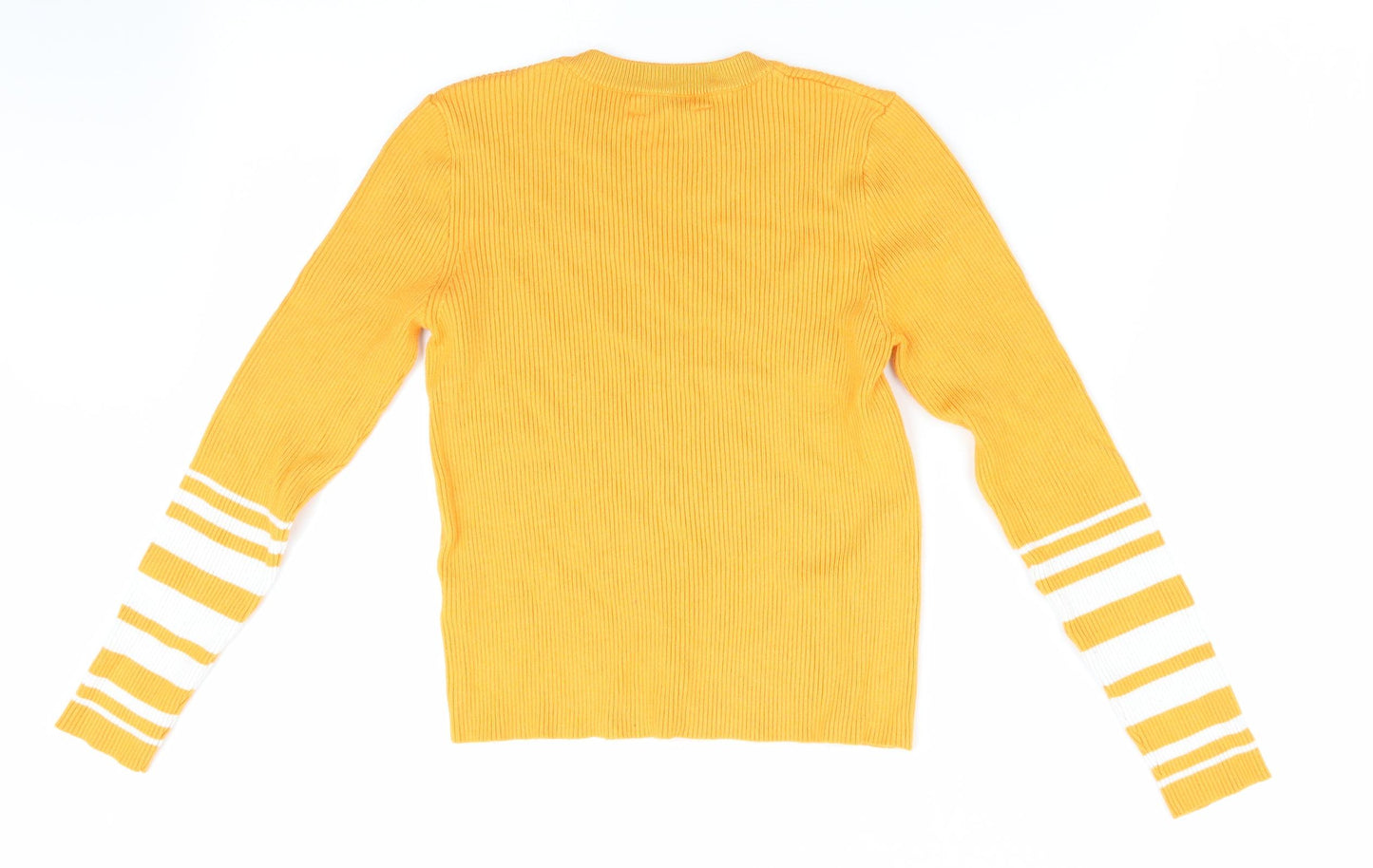 Candy Couture Girls Gold Striped  Pullover Jumper Size 11 Years