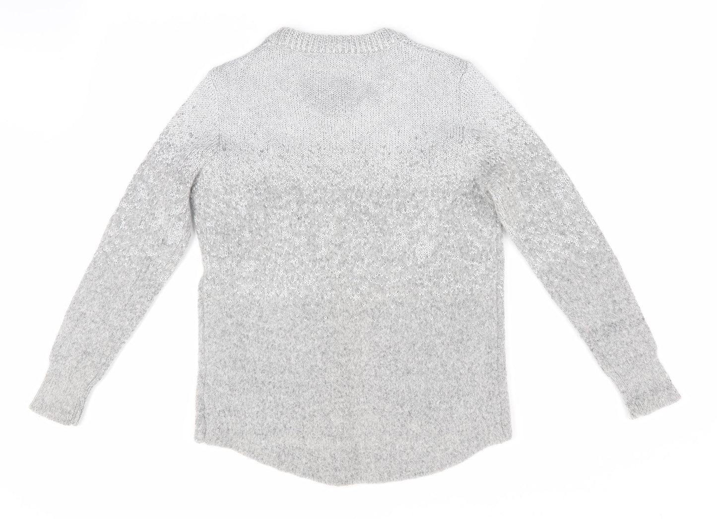 Superdry Womens Silver   Pullover Jumper Size S  - Subtle glitter effect