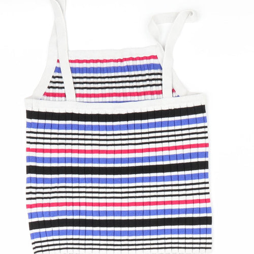 Divided Womens Blue Striped  Vest Jumper Size 6
