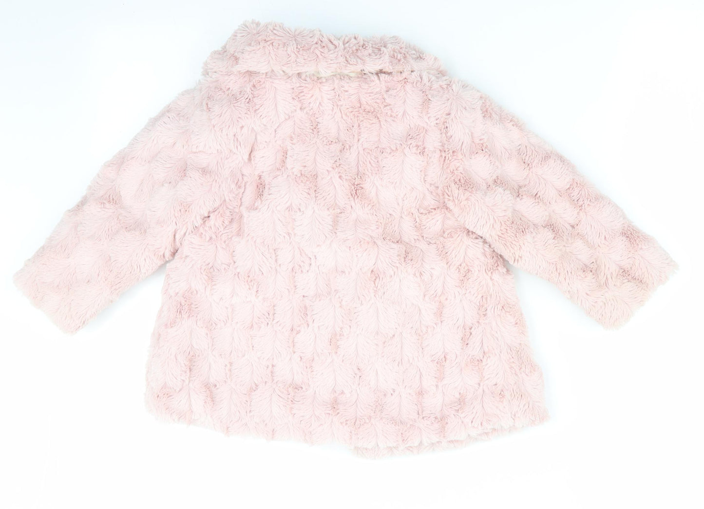 Nutmeg Girls Pink   Overcoat Coat Size 18-24 Months  - FLUFFY