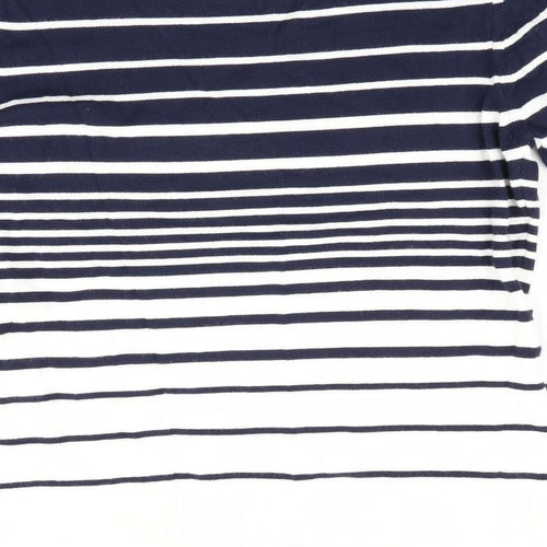 Afibel Womens Blue Striped  Pullover Jumper Size 10