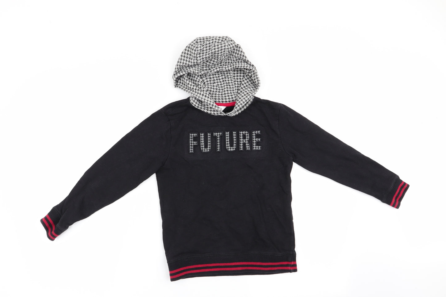 M& CO Boys Black   Pullover Hoodie Size 6-7 Years  - Future
