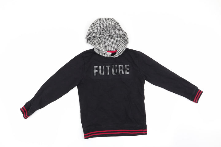 M& CO Boys Black Pullover Hoodie Size 6-7 Years - Future
