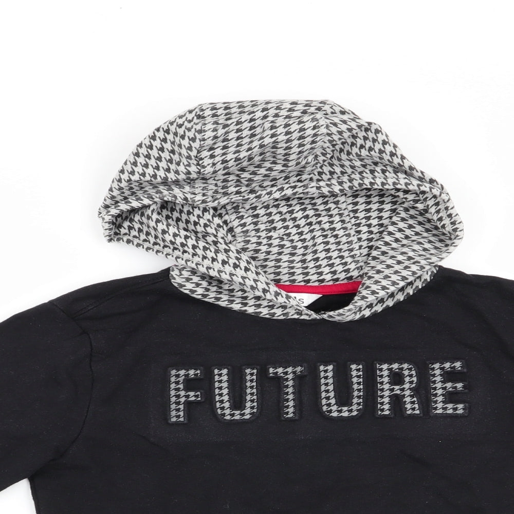 M& CO Boys Black   Pullover Hoodie Size 6-7 Years  - Future