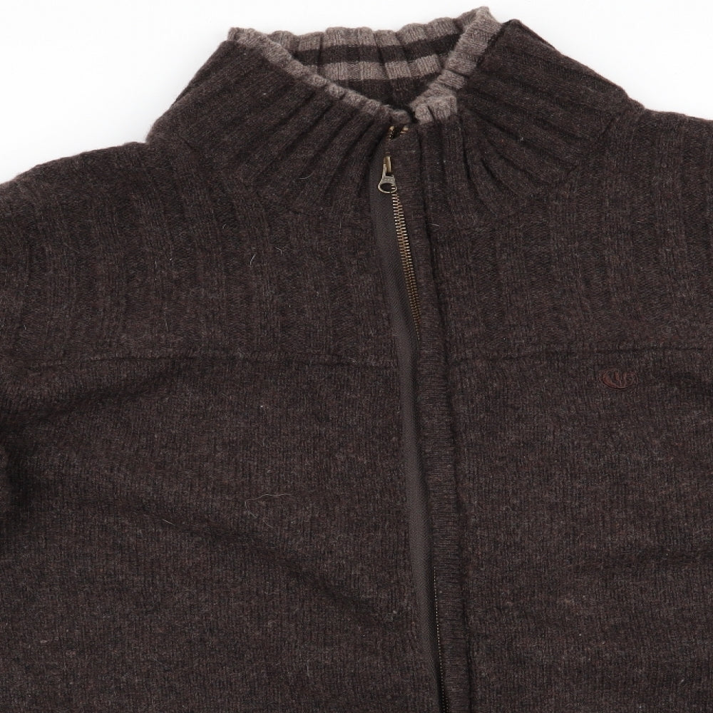Fat Face Mens Brown   Cardigan Jumper Size 2XL