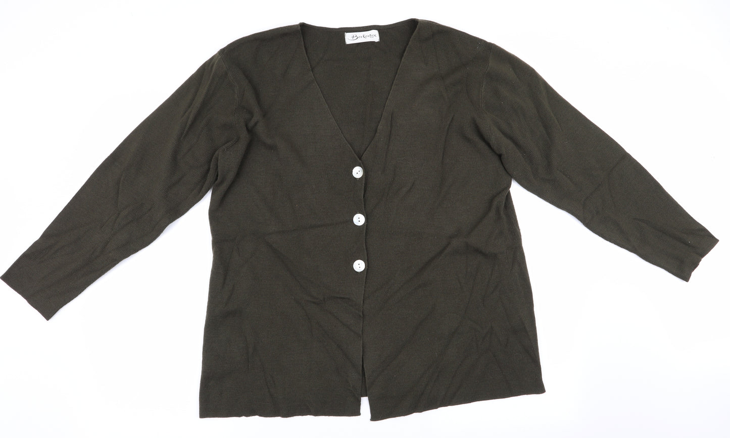 Berkertex Womens Green   Cardigan Jumper Size 14