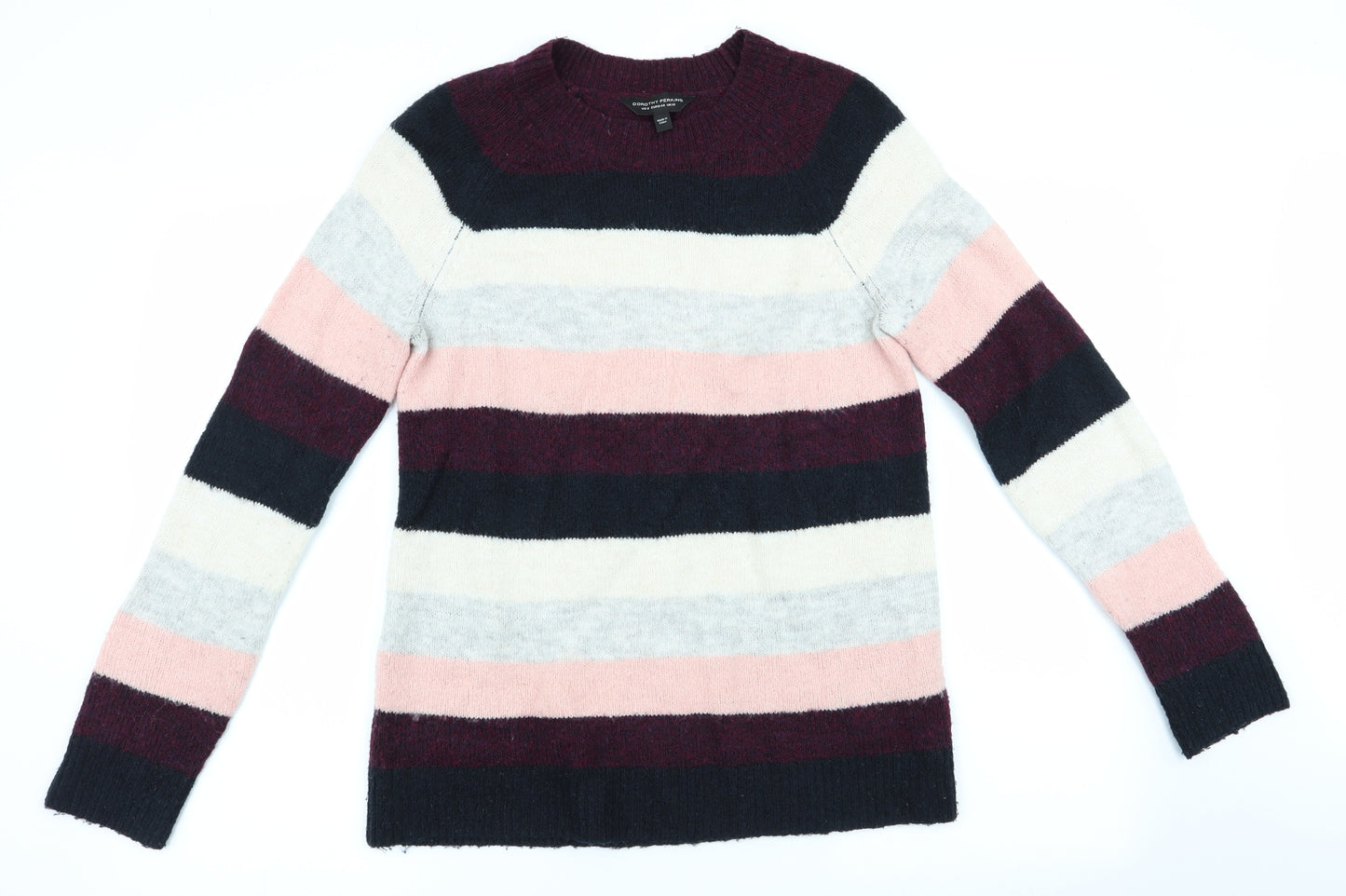 Dorothy Perkins Womens Black Striped  Pullover Jumper Size 12