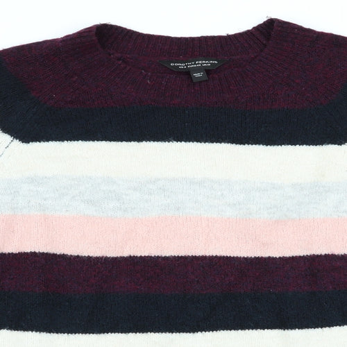 Dorothy Perkins Womens Black Striped  Pullover Jumper Size 12