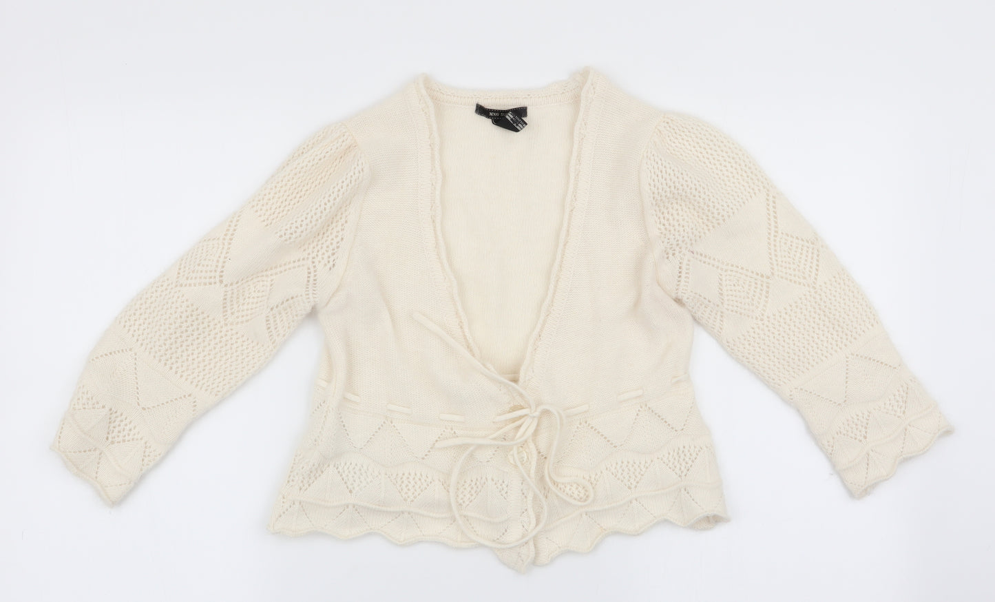 MNG Suit Womens Ivory   Cardigan Jumper Size 6