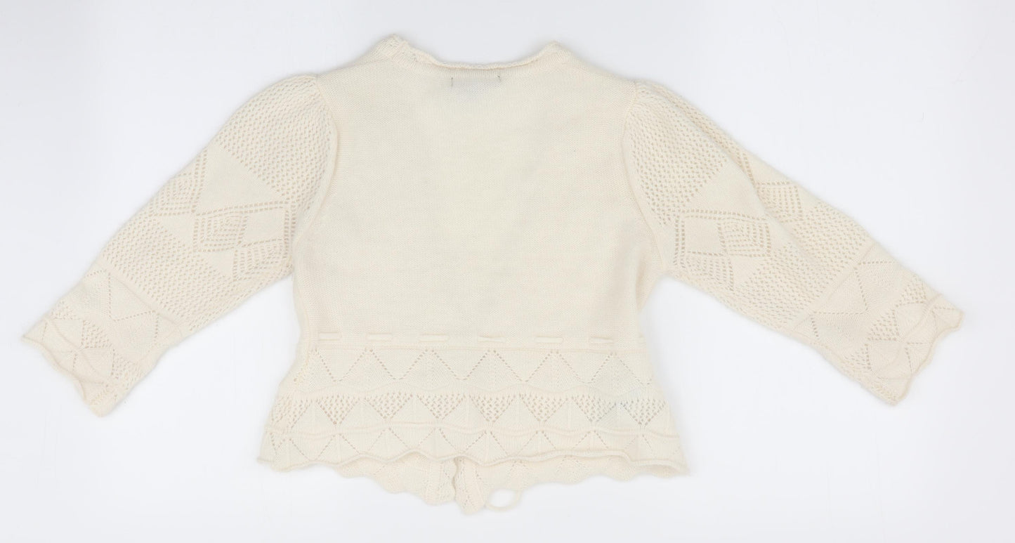 MNG Suit Womens Ivory   Cardigan Jumper Size 6