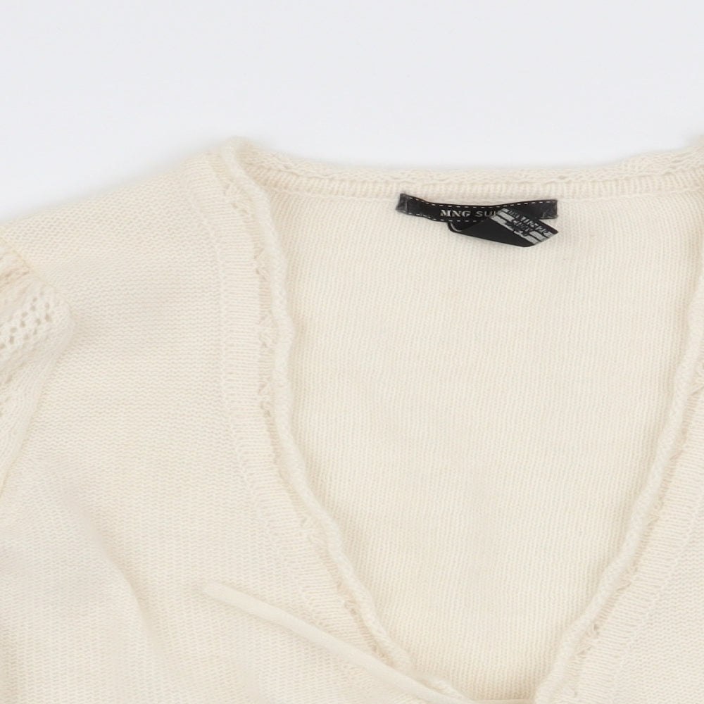 MNG Suit Womens Ivory   Cardigan Jumper Size 6
