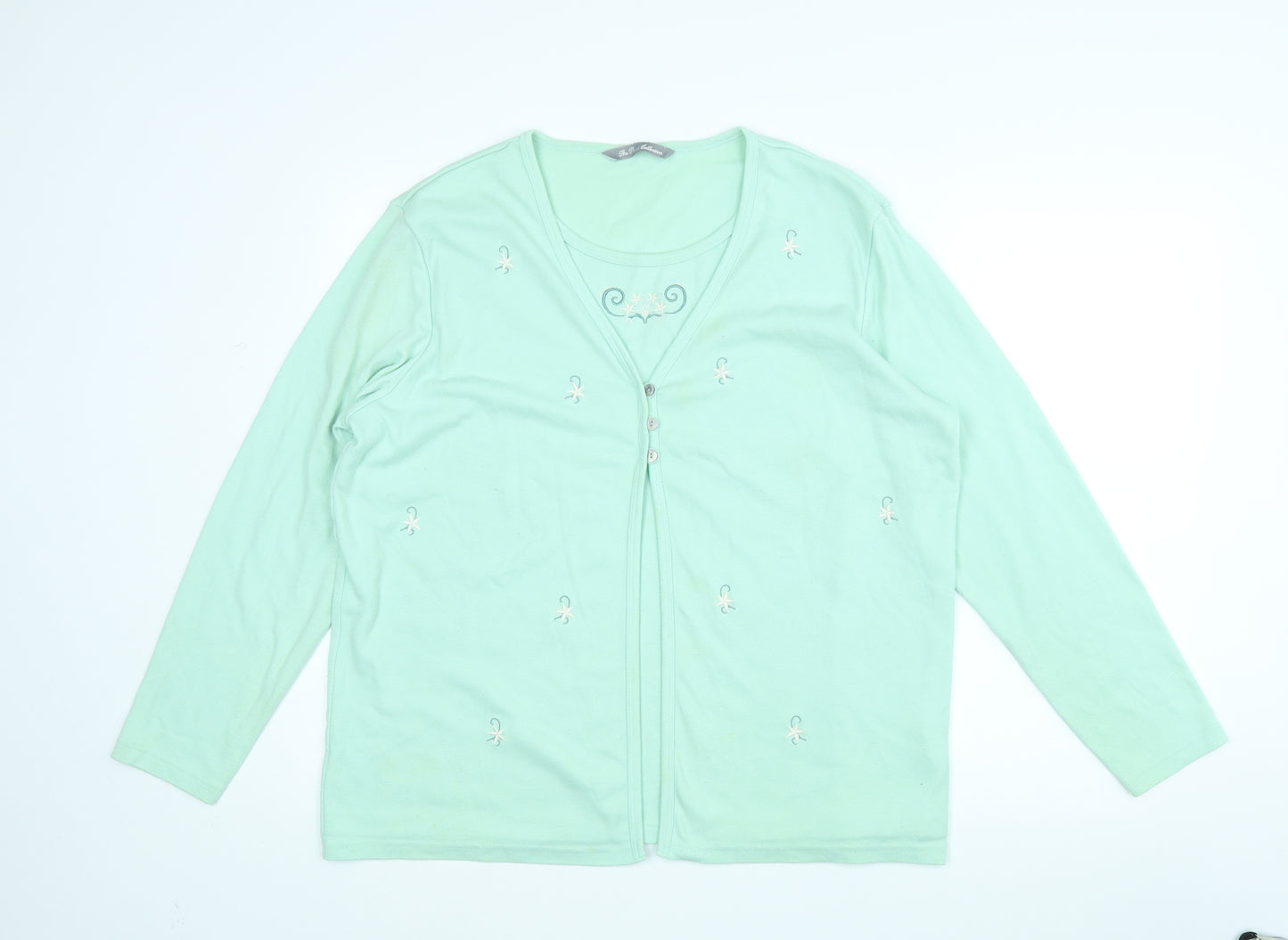 The Pearl Collection# Womens Green   Pullover Jumper Size 22