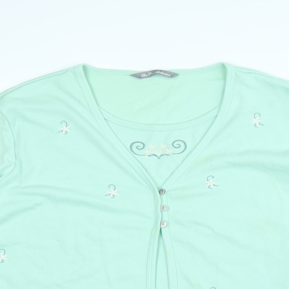 The Pearl Collection# Womens Green   Pullover Jumper Size 22