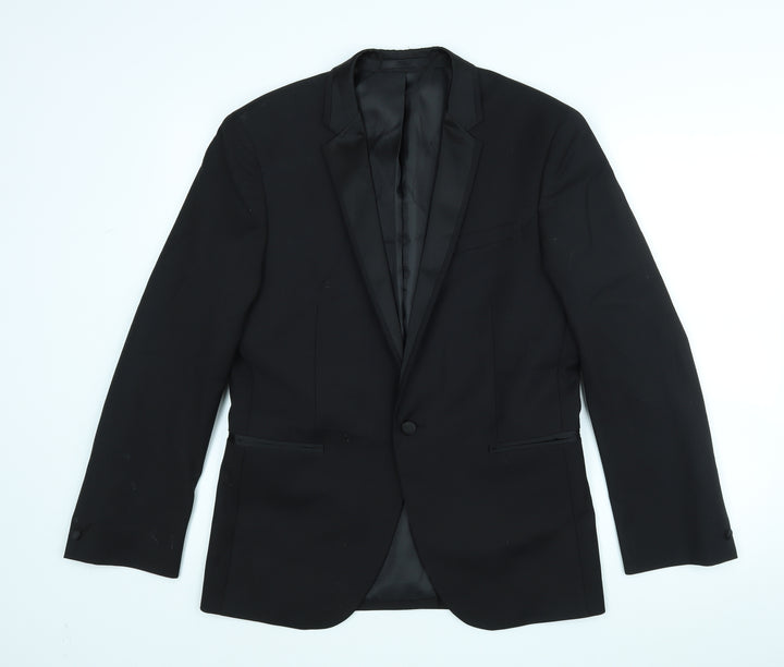 B&W Mens Black Jacket Suit Jacket