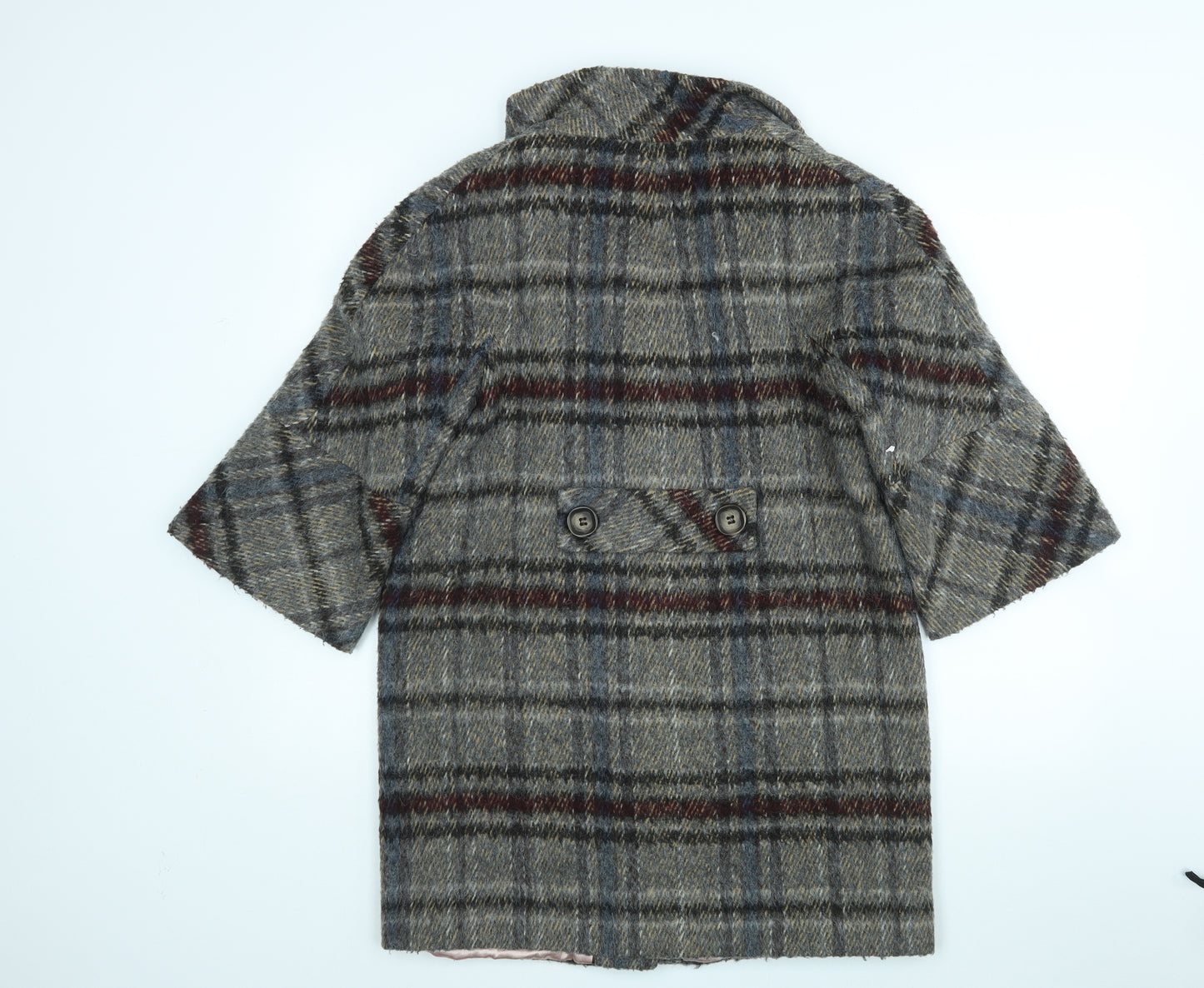 Autograph Womens Multicoloured Plaid  Overcoat Coat Size 8