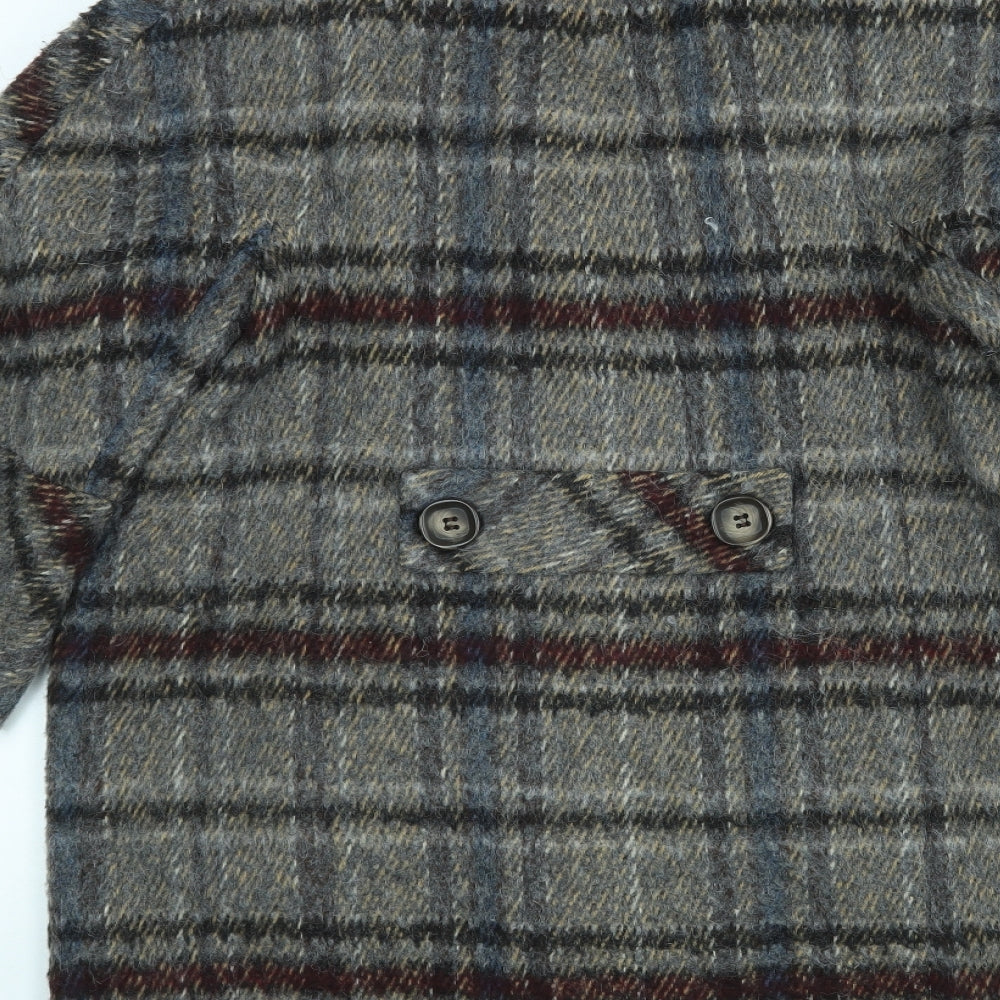Autograph Womens Multicoloured Plaid  Overcoat Coat Size 8