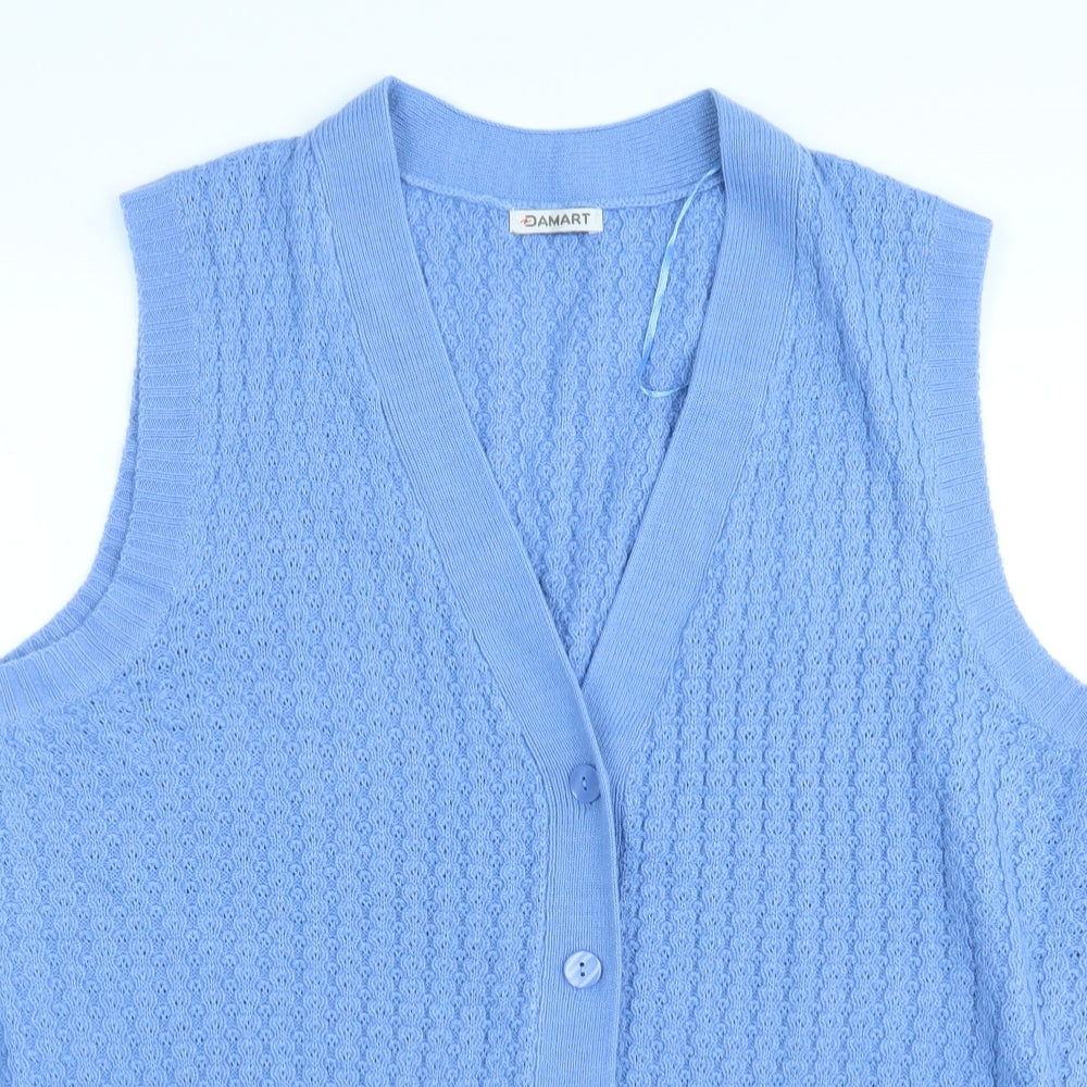 Damart Womens Blue   Cardigan Jumper Size 18