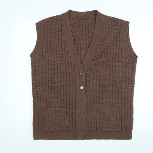 Preworn Womens Brown   Cardigan Jumper Size 24