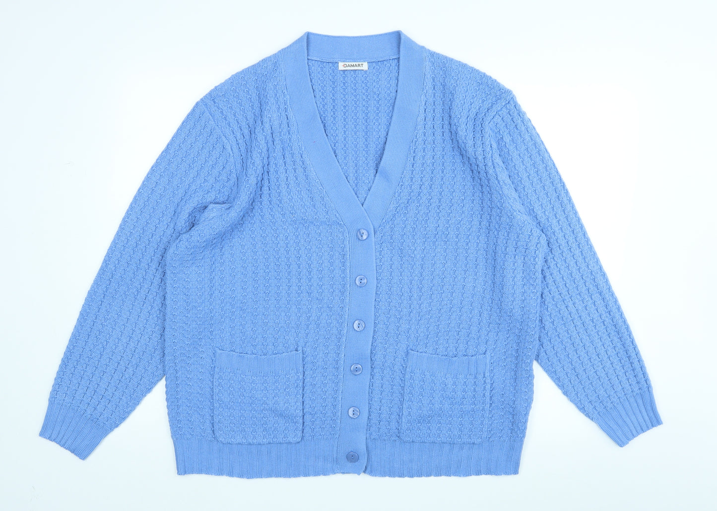 Damart Womens Blue   Cardigan Jumper Size 18