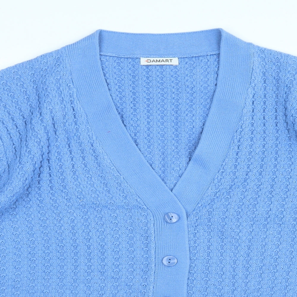 Damart Womens Blue   Cardigan Jumper Size 18