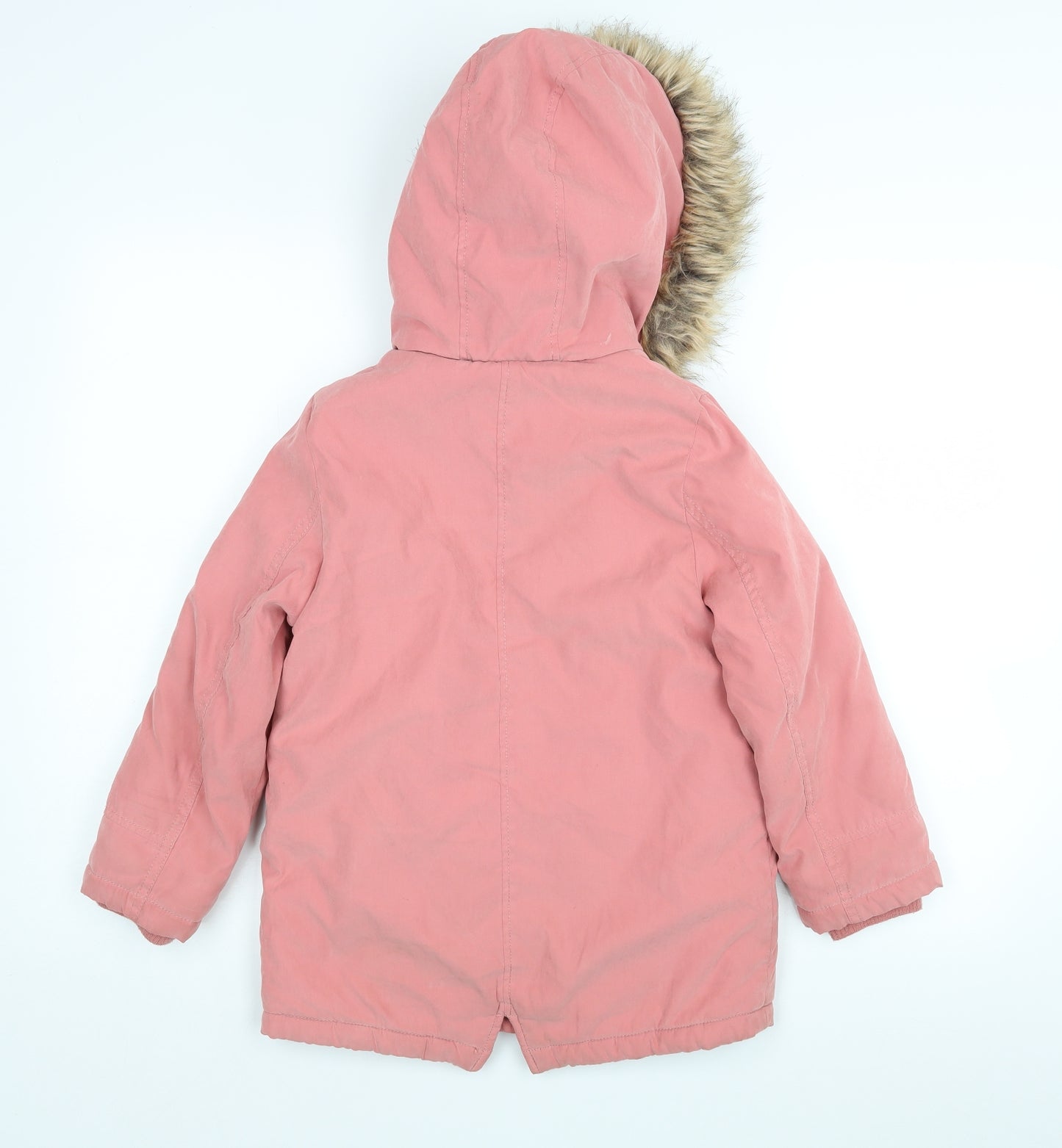 George Girls Pink   Parka Coat Size 6-7 Years