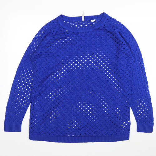 Anthology Womens Blue   Pullover Jumper Size 16