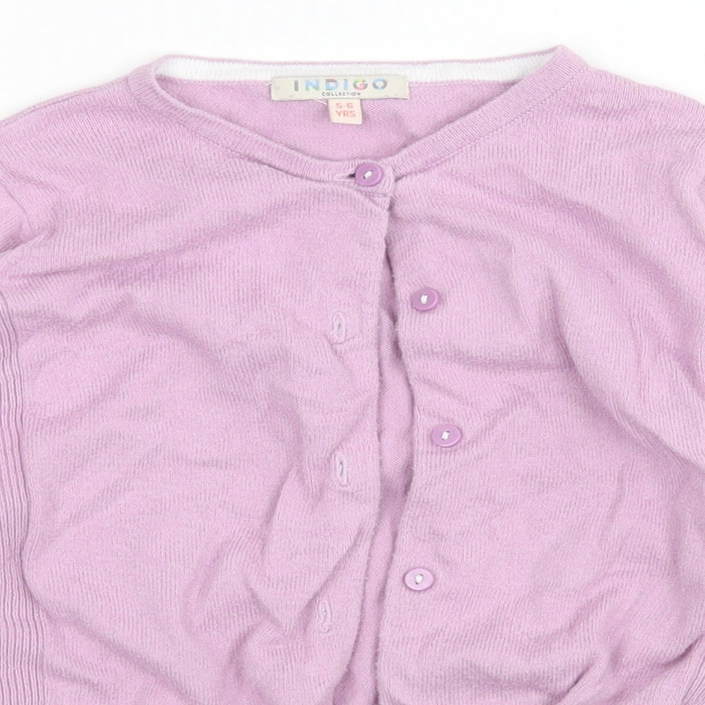 M&S Girls Pink   Cardigan Jumper Size 5-6 Years