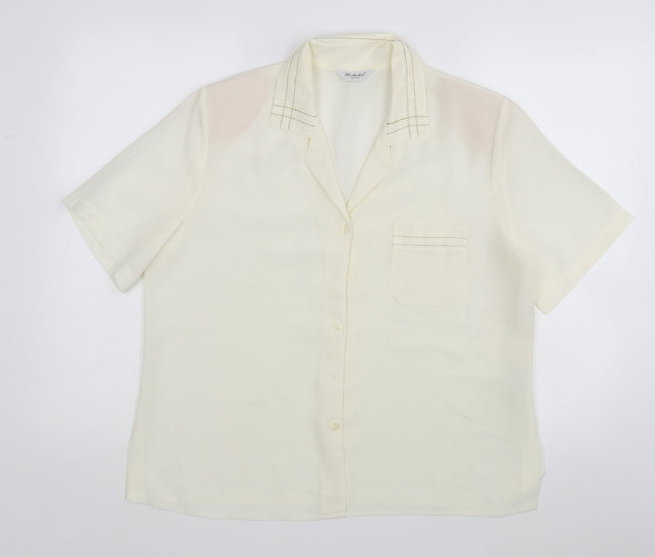 Berkertex Womens Ivory Basic Button-Up Size 16