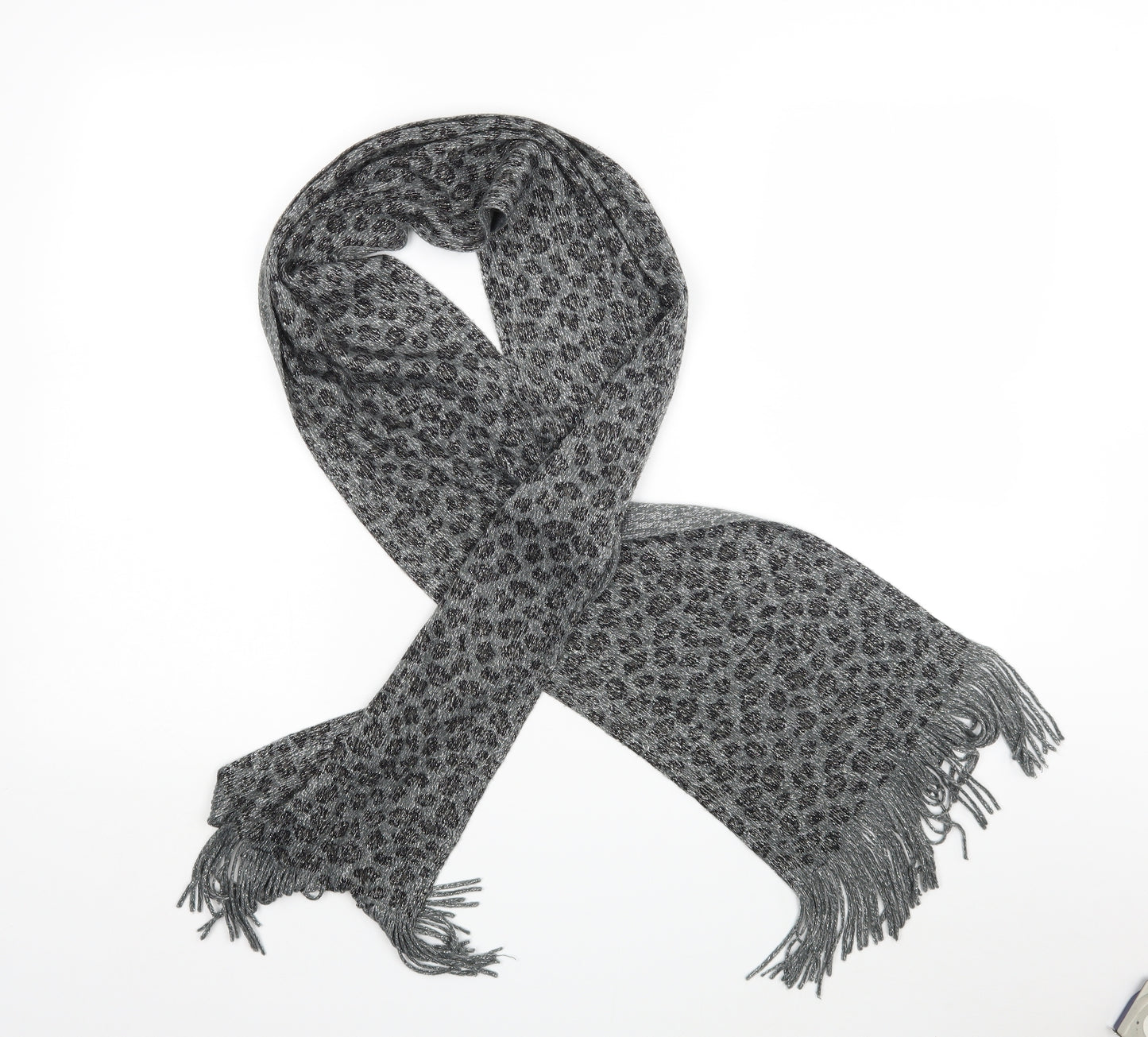 Preworn Womens Grey Animal Print   Scarf