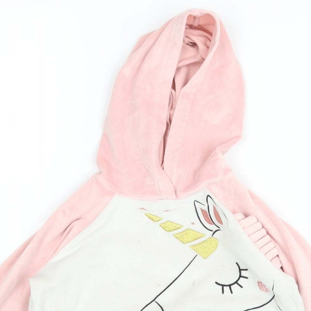 Matalan Girls Multicoloured   Pullover Hoodie Size 4-5 Years  - Unicorn