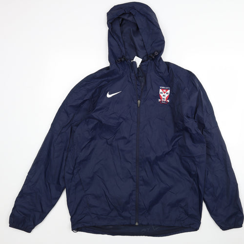 Nike Mens Blue   Windbreaker Jacket Size L  - York City FC